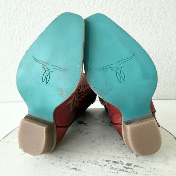 Lane Lexington Kids Red Cowboy Boots Size 11 Little Girls Western Cowgirl Boots - Picture 10 of 13